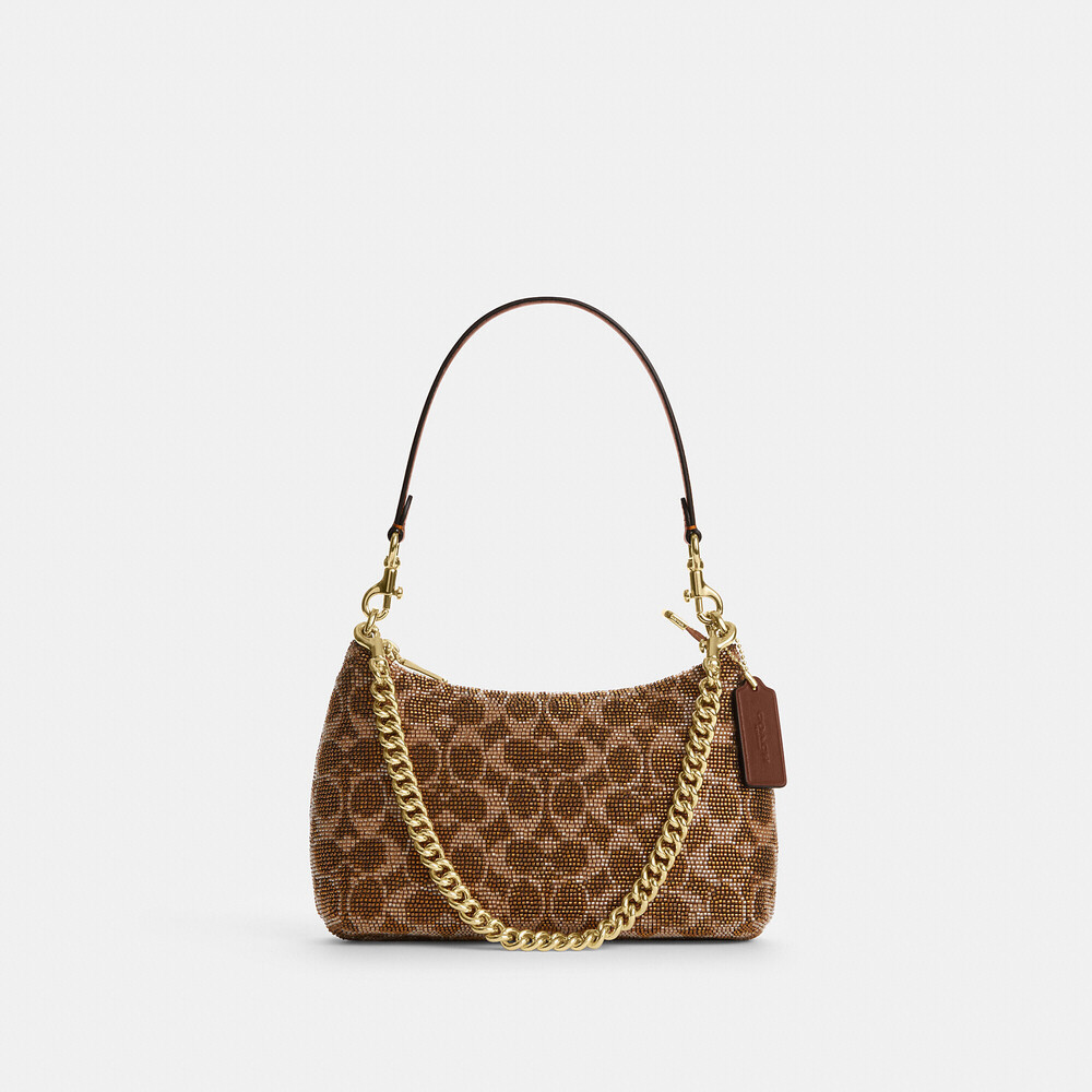 Coach Outlet Teri Shoulder Bag In Signature Beaded Satin
